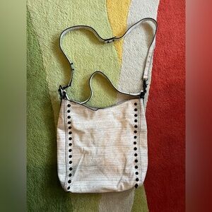 Loeffler Randall studded leather hobo bag in white